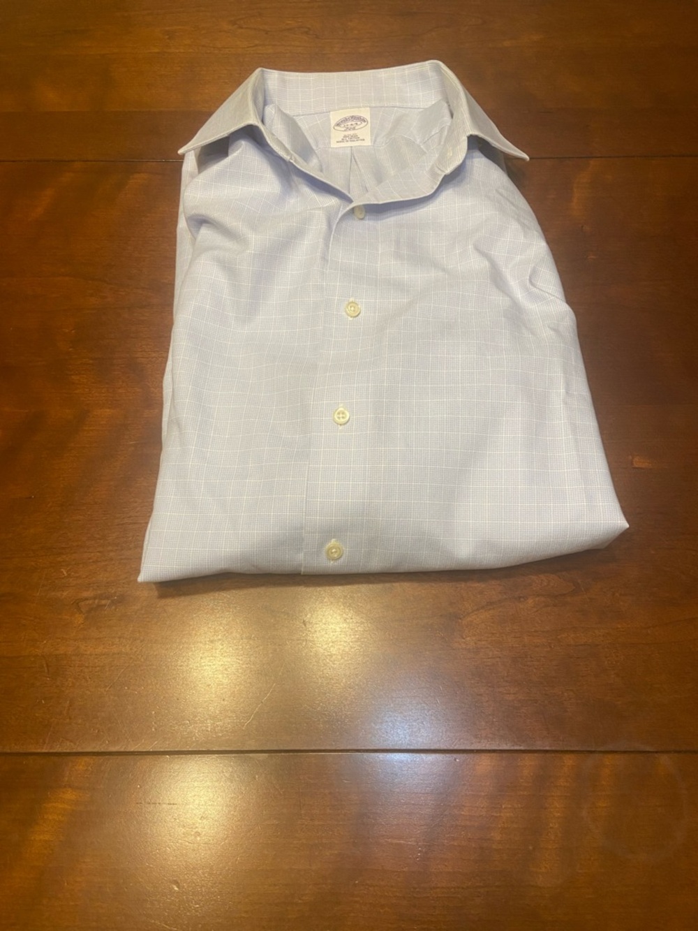 Brooks Brothers 346 Slim Fit Light Blue Dress Shirt Mens Large